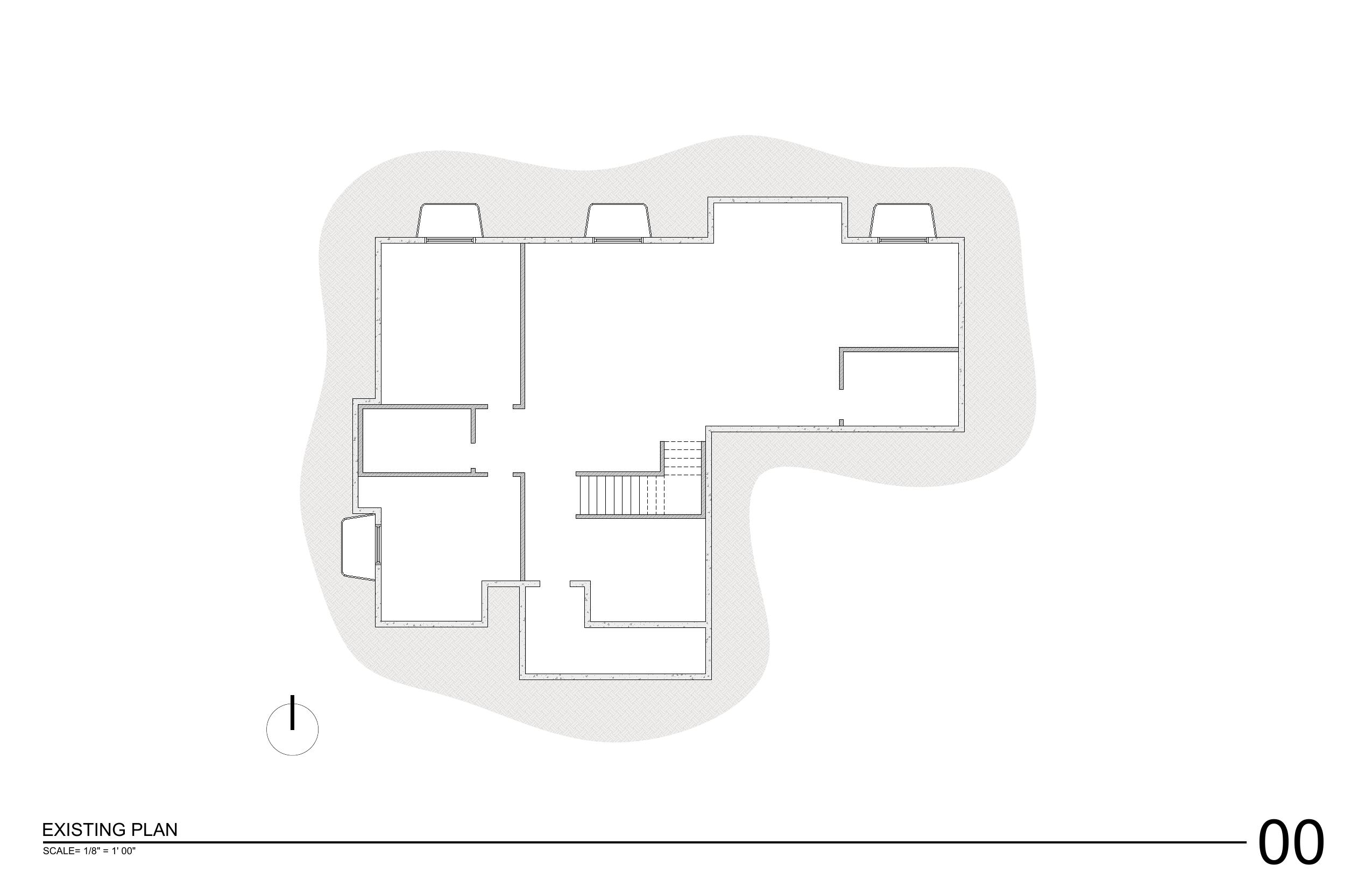 Existing basement plan - before