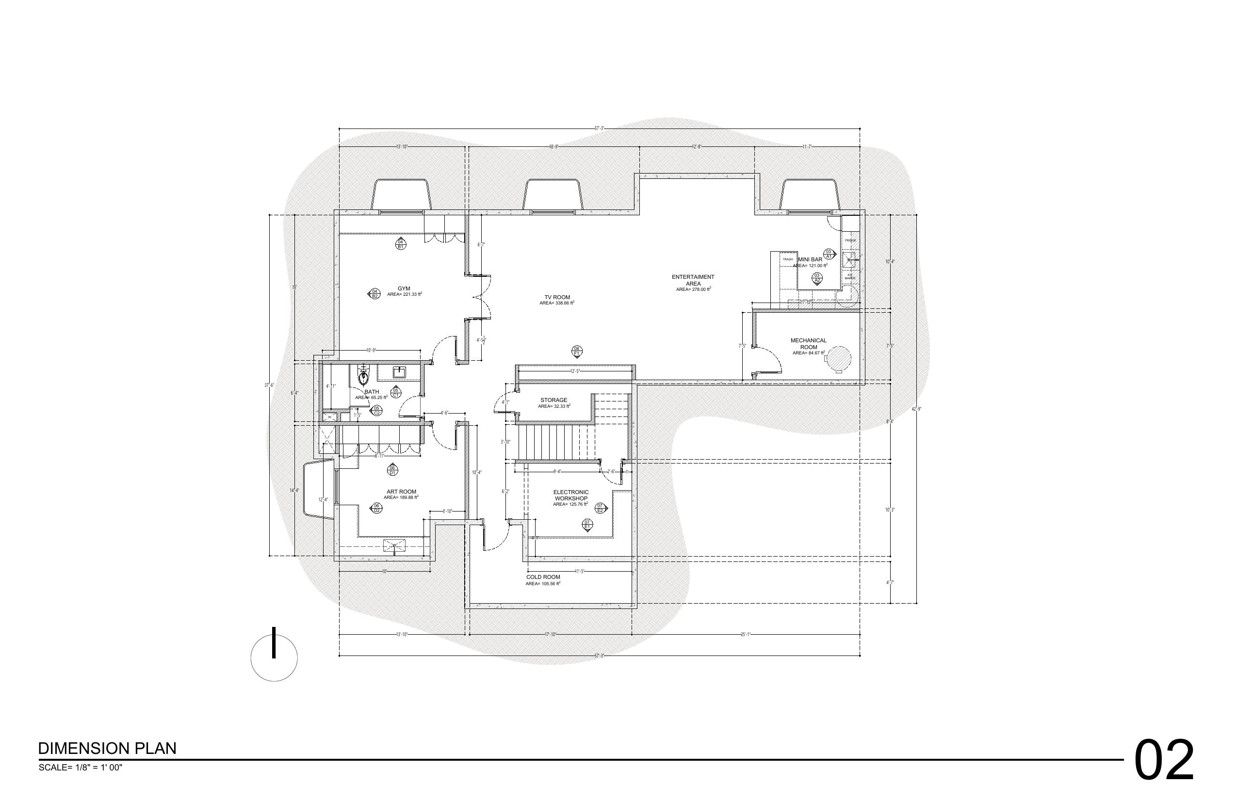 Dimension plan - full layout